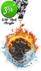 Fire & Water Weightlifting Colorix-M Acrylic Medal [MACR375-FW-WL-Q]