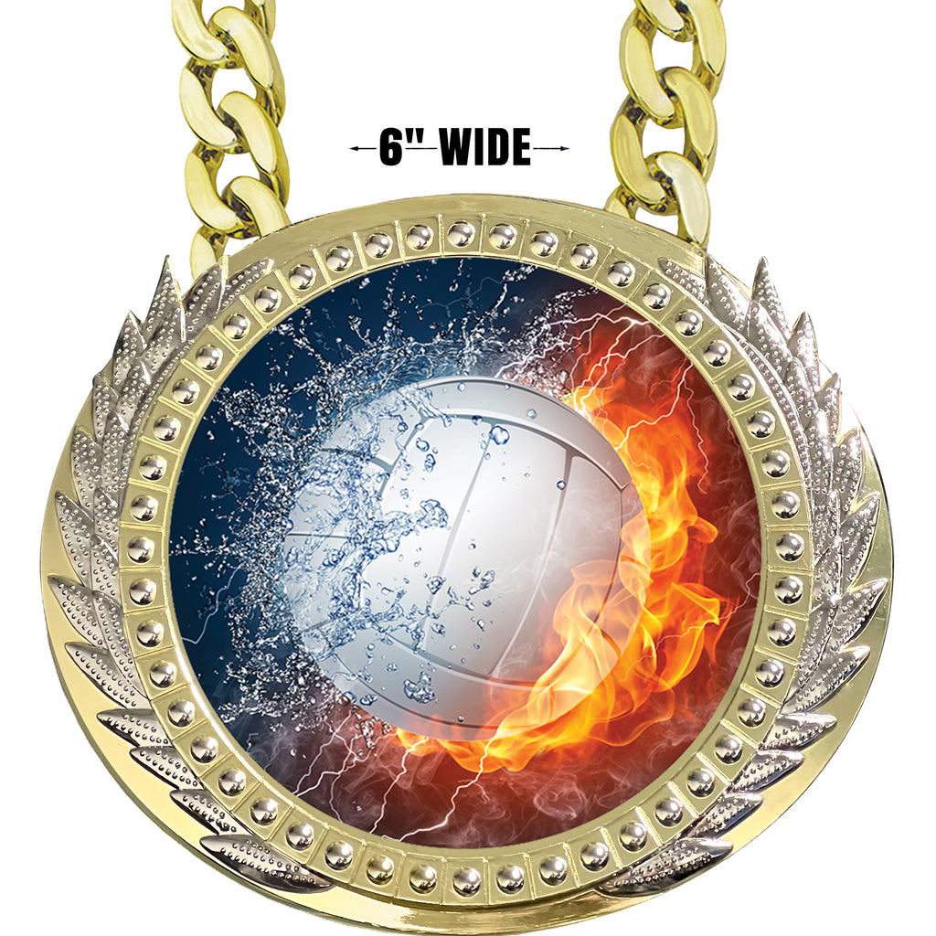 Volleyball 6 inch Presidential Metal Champ Chain [CCSPR-VB]