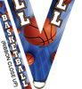 7/8 x 30 in. Basketball Vortex Sateen Neck Ribbon [NKRB-4000]