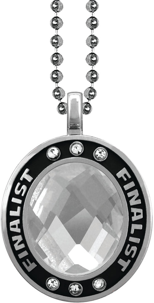 Clear Gem Silver Finalist Charm [CSOV-FNL-STN-CLR-S]