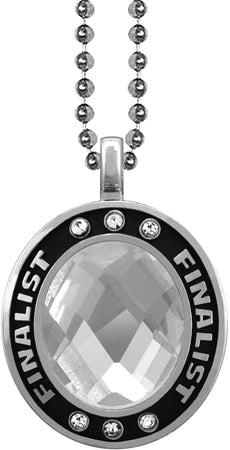 Clear Gem Silver Finalist Charm [CSOV-FNL-STN-CLR-S]