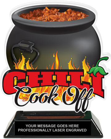 Chili Cook Off Colorix-T Acrylic Trophy - 6.25 inch [TACR6-CHLI-Q]