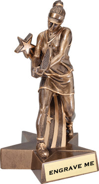 Tennis Superstar Resin Trophies [Female]