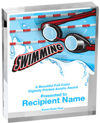 Swimming Vibrix Acrylic Awards [1 inch thick]