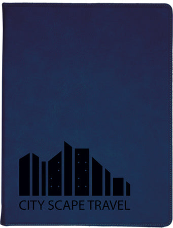 Blue Mini Leatherette Portfolio [MPJ79-389]