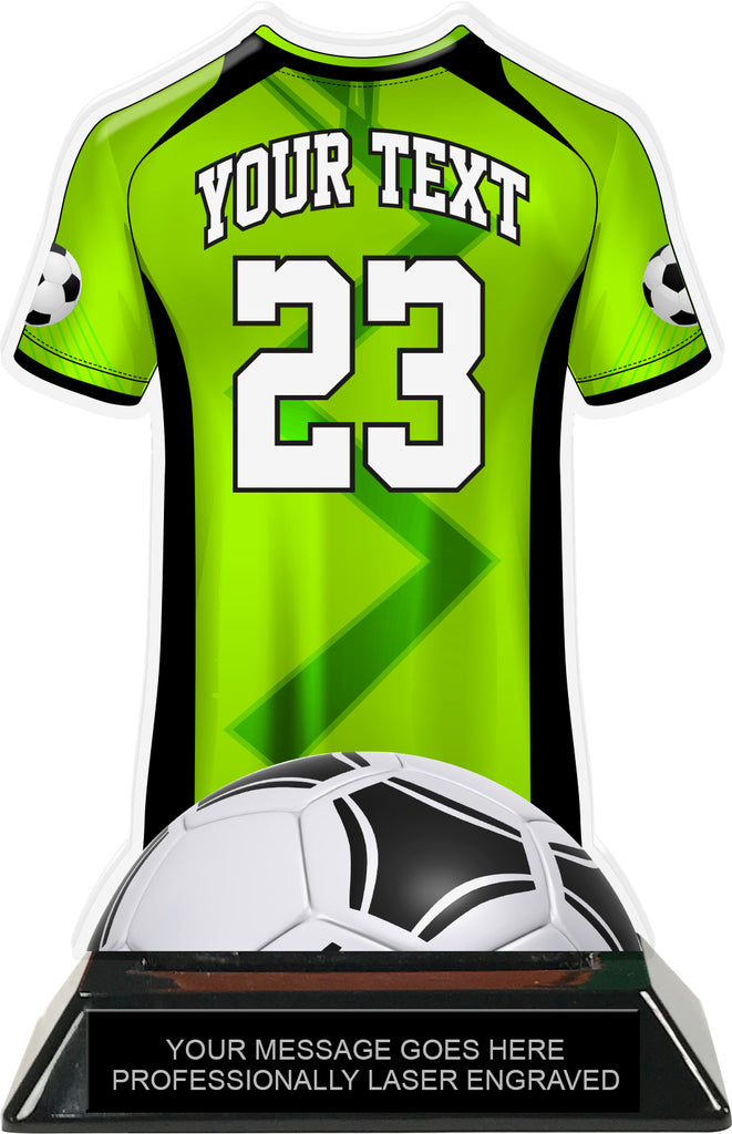 Soccer Jersey Colorix-T Acrylic Trophy- Green [TACR7-JSY-SC-GRN-Q]