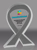 Custom Gray Awareness Ribbon Acrylic Award - 5 inch [ATRIB-GRY-5-FC-Q]