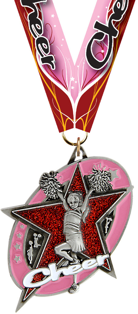 Cheer Saturn Glimmer Medal- Silver [MSAT3-CH-S]