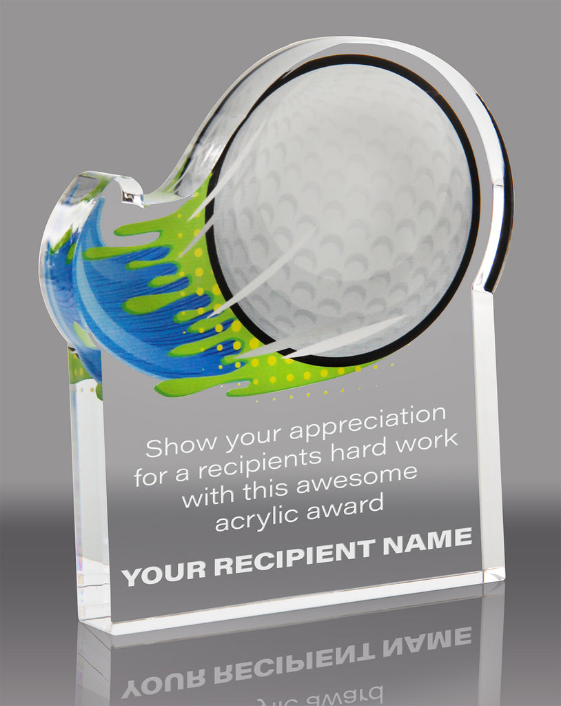 Golf Splatters Acrylic Award- 5x6 inch [ASLM-56-GL-Q]