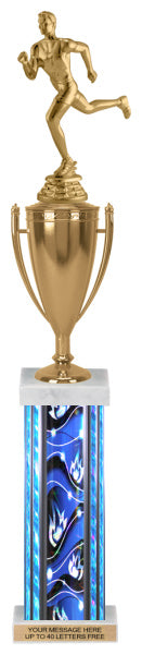 Rectangle/ Oval Column Trophies w/ Cup