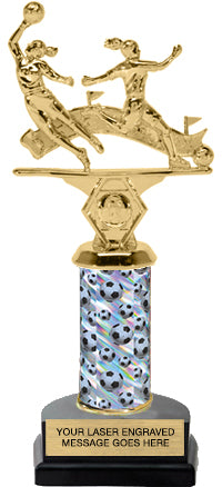 Soccer Stadium Sport Double Action Trophy -Female [TSSDA10-SCF]