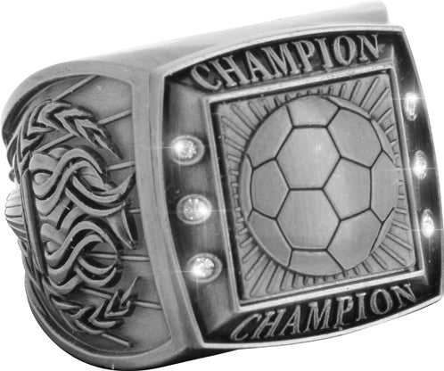 Championship Ring with Activity Insert- Soccer Silver [RGSJ-S-CHMP-SC]