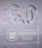 Number 30 Acrylic Award - 6 inch [ATNM-30-6-Q]