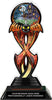 Halloween Bat Costume Contest Tribal Flames Acrylic Trophy - 10 inch [TACR10-TF-HLWN-BAT-COCO-Q]