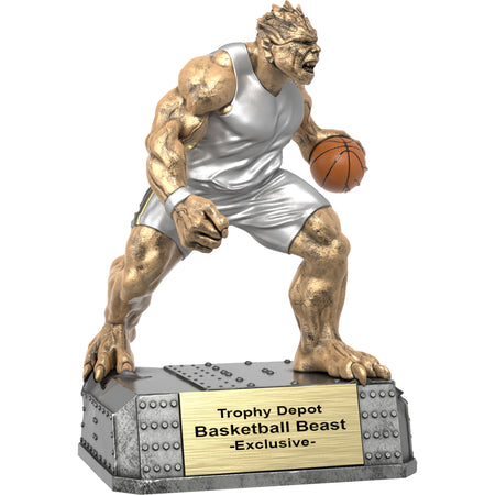Basketball Beast Sculpture Trophy - 9.25 inch [BST9-BK]