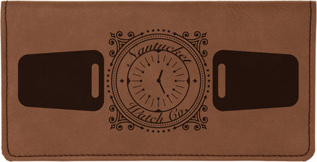 Dark Brown Leatherette Checkbook Cover [CHKJ-322]