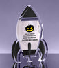 Black Full Color Rocket Acrylic Award - 5 inch [AFCRKT-BLK-5-Q]