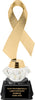 Gold Awareness Ribbon Diamond Riser Trophy [TDRAWRB-GLD]