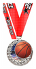 Basketball Blasting Stars Medal - 2.25 inch [MSSB2-BK]