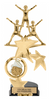 Cheer Triple Star Spinning Riser Trophy w/ Figurine [TTSS13-CH]