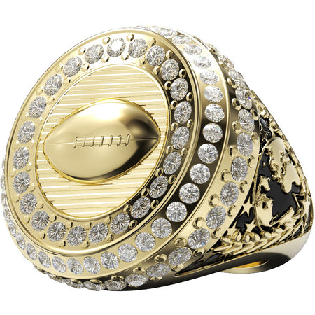 Football World Class Championship Stones Ring - Gold [RSWCG-FB-STN-G]