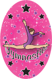 Gymnastics- Female Split Oval Insert [OV-1794]