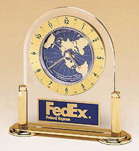 Acrylic Clock with World Time Dial [TDC850]