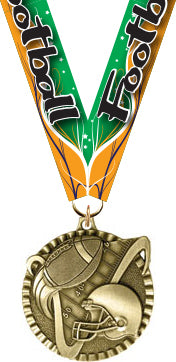 2" Football Gold Victory Medal [MVY2-FB]