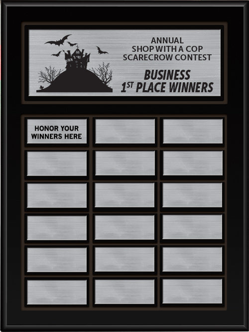 Matte Black Finish Perpetual Plaques