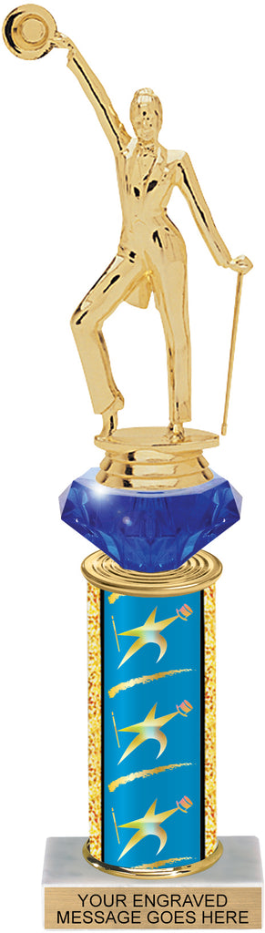 Diamond Riser Star Dancer Column Trophy - 11 inch [TDR11-SD-Z]