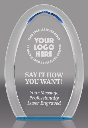 Acrylic Blue Oval Halo- 7 inch [ABOH-7]