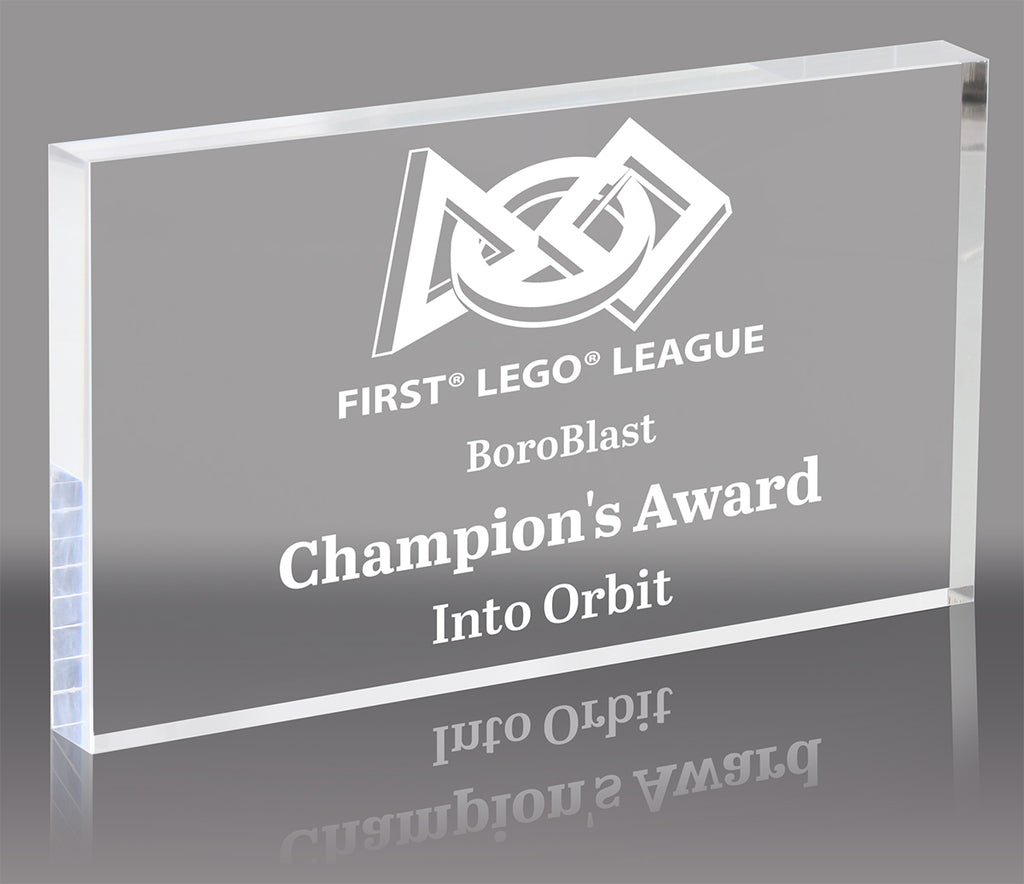 Horizontal Clear Acrylic Block - 7x5 inch [A75BH]