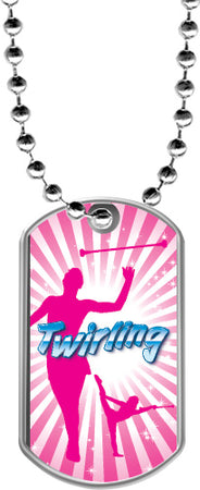 Baton Twirling Dog Tags [DTLAM2-BTNTWRL]