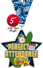 Perfect Attendance Colorix-M Acrylic Medal [MACR5-KN-PA-Q]
