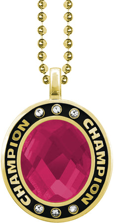 Pink Gem Gold Champion Charm [CSOV-CHMP-STN-PNK-G]