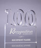 Number 100 Acrylic Award - 6 inch [ATNM-100-6-Q]