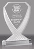 Diamond Vase Acrylic Award- Frosted 10 inch [ADVS-FST-10]