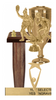 Two Baseball Bat Column Trophy - 27 inch [TBAT27-Bat-12in]