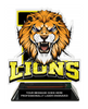 Lions Mascot Colorix-T Acrylic Trophy [TACR6-MSCT-LION-Q]