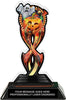 Halloween Pumpkin Tribal Flames Acrylic Trophy - 7 inch [TACR7-TF-HLWN-PMPGB-Q]