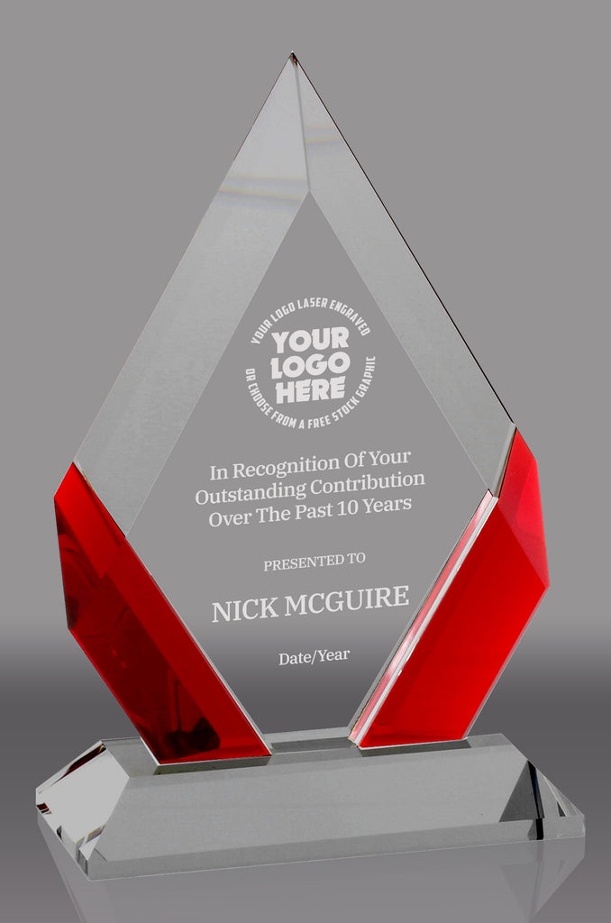 Cambridge Crystal Diamond Award - Red 8 inch [CPCD-8-RED]