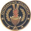 Outstanding Volunteer Enameled Round Pin [PCM-SRV-312]