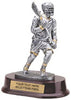Pewter Finish Resin- LaCrosse Right Pewter Finish Resin Trophy - Male [SGR4021LRM]