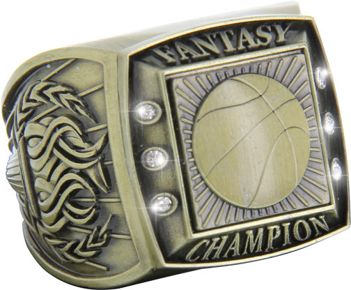 Fantasy Champion Ring with Activity Insert- Basketball Gold [RGSJ-G-FANCH-BK]