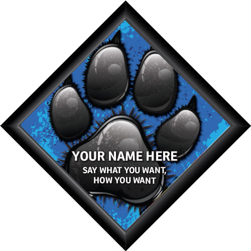 Diamond Plaque- Paw [PFCDIA-8-PAW]
