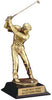 Golfer Gold Metallic Resin Trophy [GCC-81]