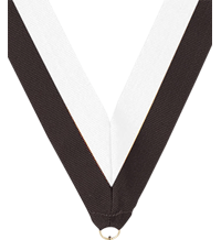 7/8 x 30 in. Black & White Neck Ribbon [NKRB-1067]