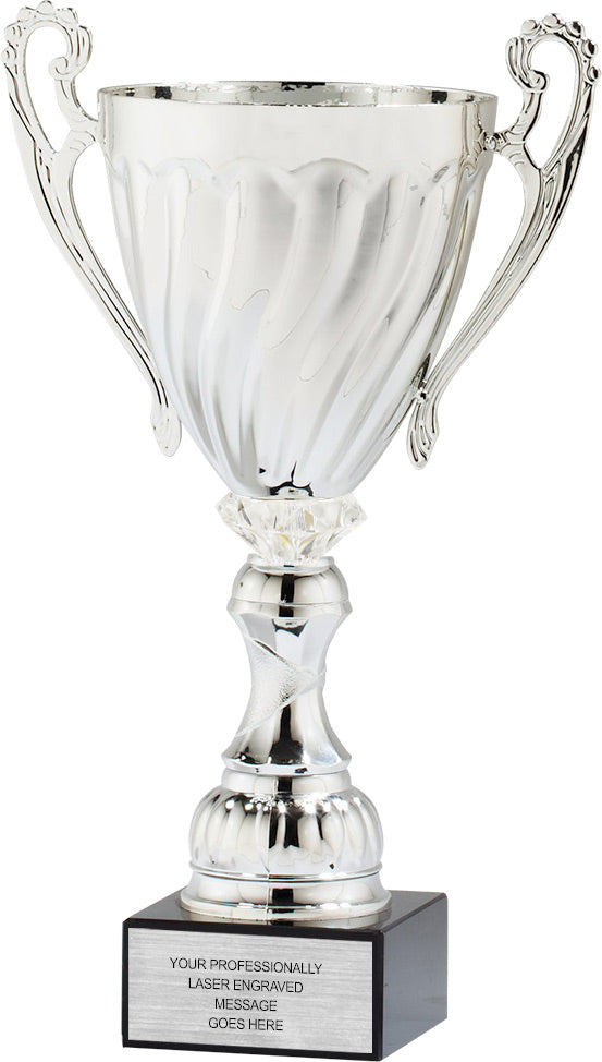Diamond Riser Twist Silver Metal Cups