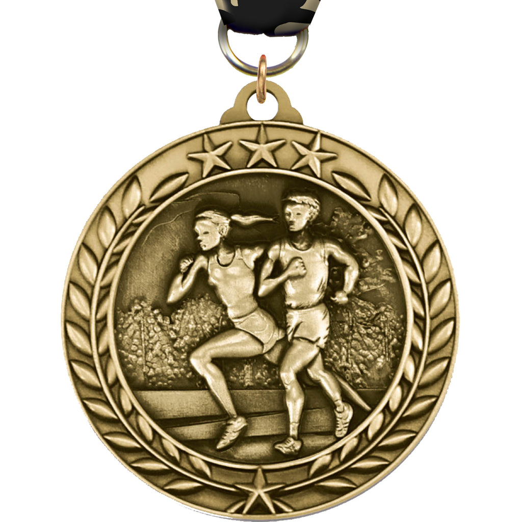 Cross Country 1.75 inch Dimensional Medal [MSW1-CC]