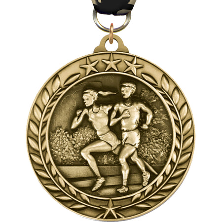 Cross Country 1.75 inch Dimensional Medal [MSW1-CC]